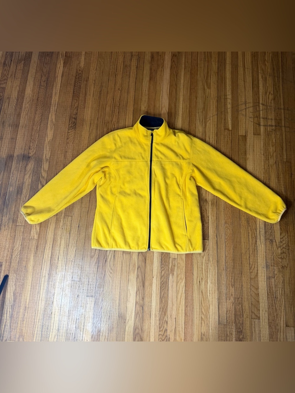 Lands' End Boys L 14-16 Yellow Fleece Jacket